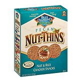 Blue Diamond Nut-Thins almonds, pecan, nut & rice cracker snacks, wheat & gluten free Left Picture